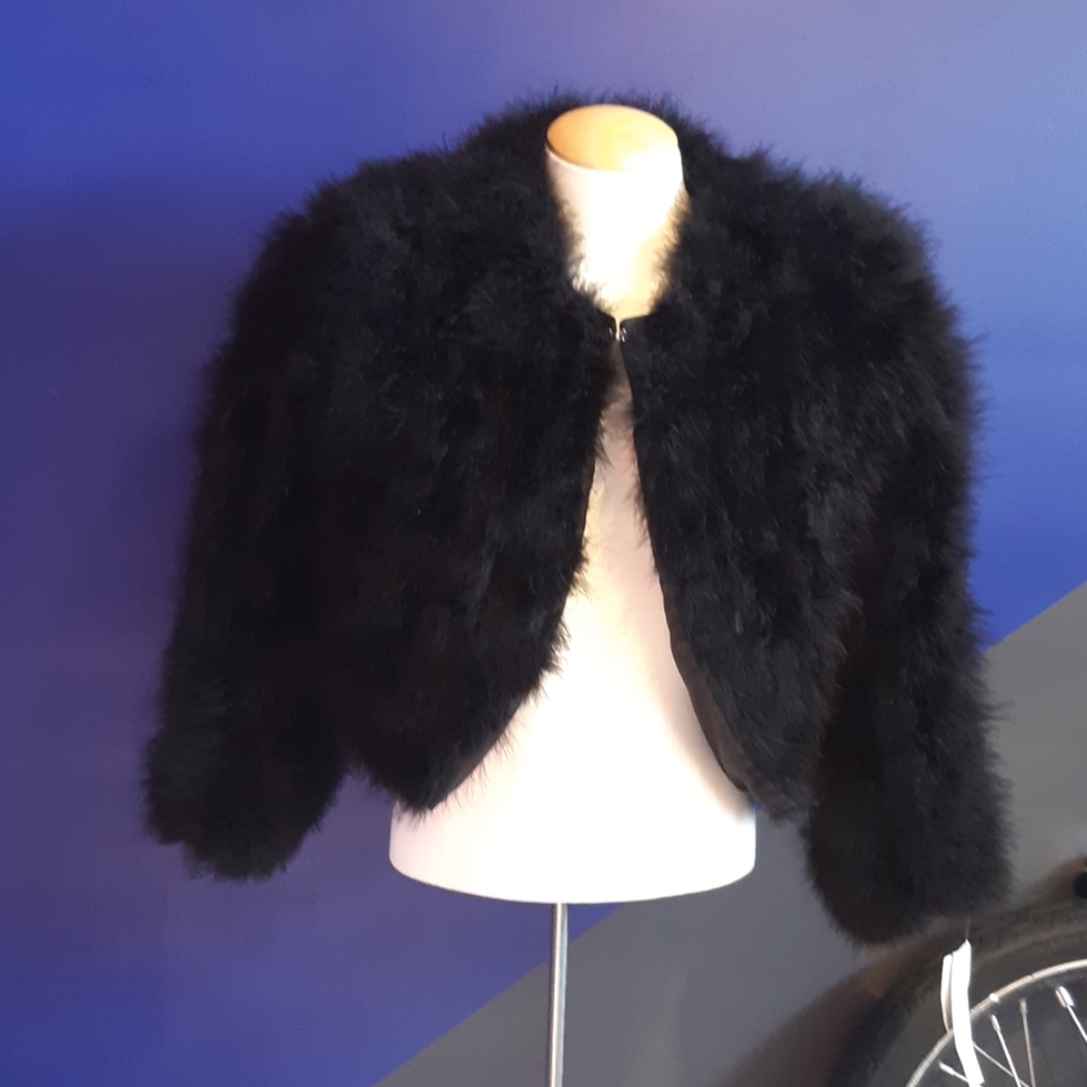 Black fur jacket